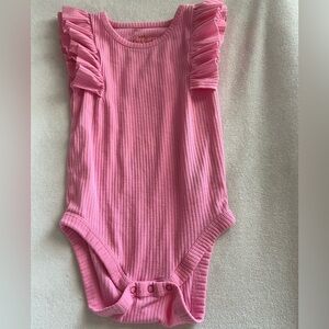 Cat & Jack Pink Ruffle Sleeve Bodysuit